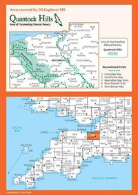 OS Explorer Map 140 - Quantock Hills and Bridgwater - overview