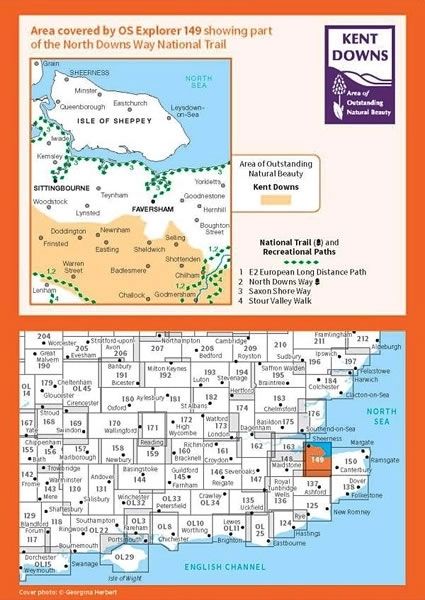 OS Explorer Map 149 - Sittingbourne and Faversham - overview