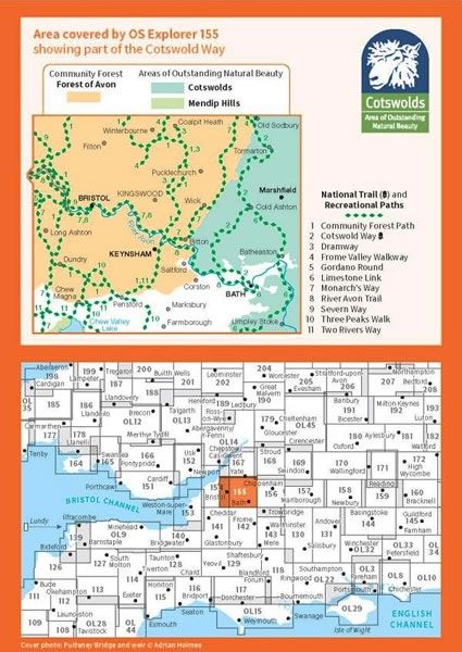 OS Explorer Map 155 - Bristol and Bath - overview