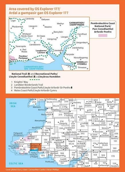 OS Explorer Map 177 - Carmarthen and Kidwelly - overview