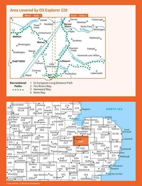 OS Explorer Map 228 - March and Ely - overview