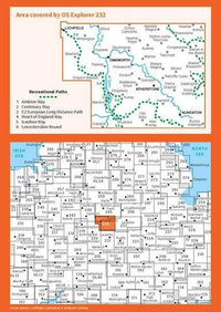 OS Explorer Map 232 - Nuneaton and Tamworth - overview