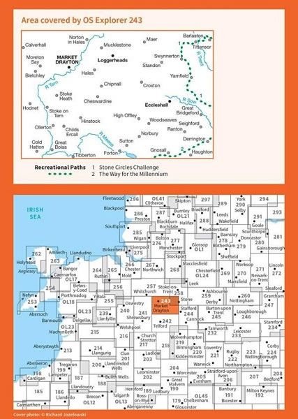 OS Explorer Map 243 - Market Drayton - overview