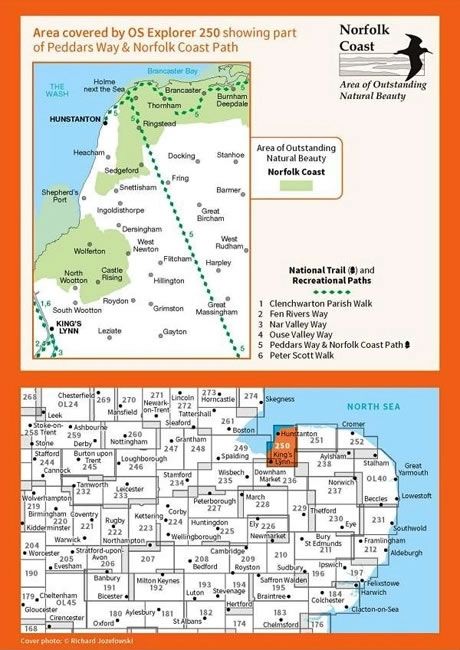 OS Explorer Map 250  - Norfolk Coast West - overview