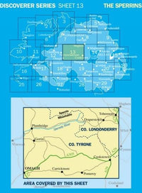 Irish Discoverer Map 13, The Sperrins - Area Covered