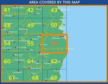 Irish Discovery Map 56, Wicklow, Dublin and Kildare - Area covered