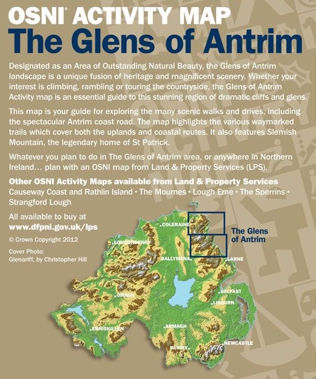 Irish Activity Map - Glens of Antrim - Rear cover