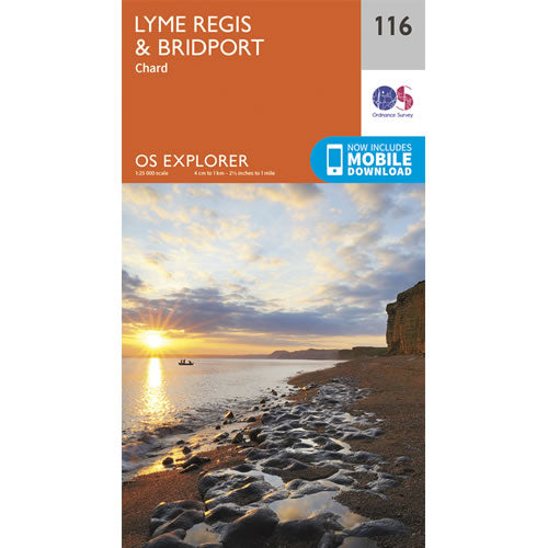 OS Explorer 116 - Lyme Regis and Bridport Map