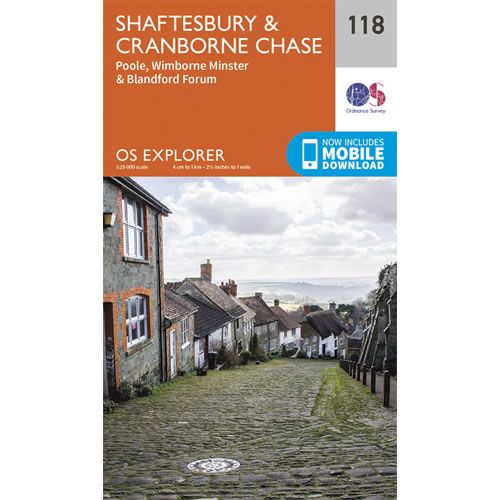 OS Explorer 118 - Shaftesbury and Cranborne Chase Map