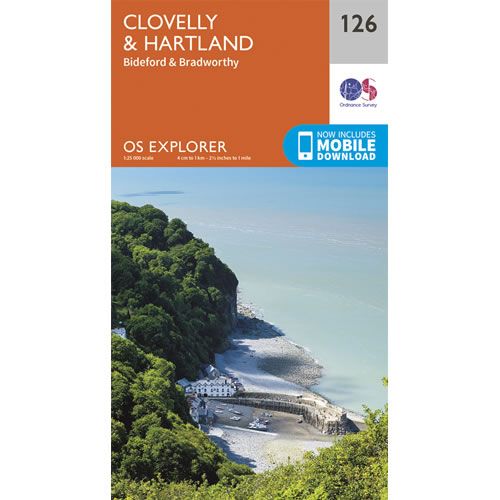 OS Explorer 126 - Clovelly and Hartland Map