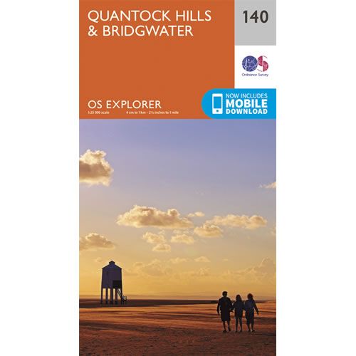 OS Explorer 140 - Quantock Hills and Bridgwater Map