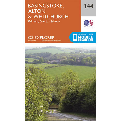 OS Explorer 144 - Basingstoke, Alton and Whitchurch Map