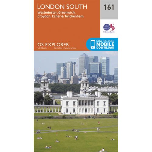 OS Explorer 161 - London South Map