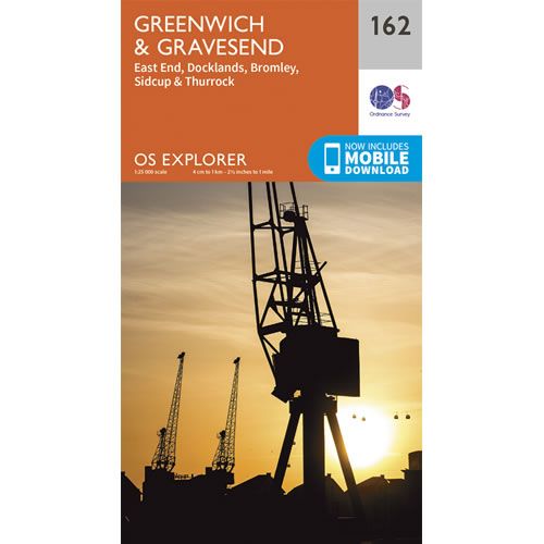 OS Explorer 162 - Greenwich and Gravesend Map