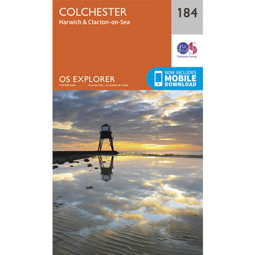 OS Explorer 184 - Colchester Map