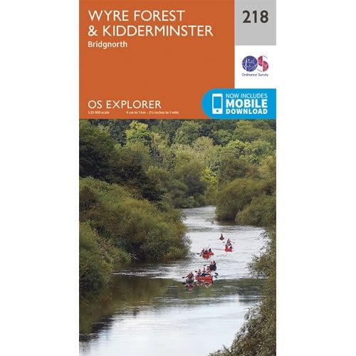 OS Explorer Map 218 - Kidderminster and Wyre Forest