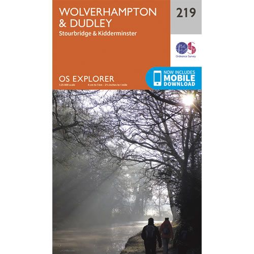 OS Explorer 219 - Wolverhampton and Dudley Map