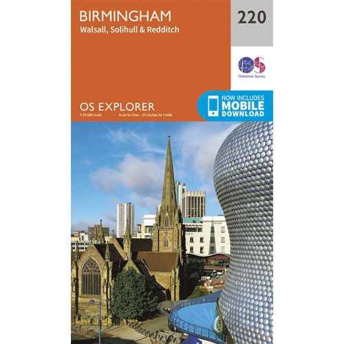 OS Explorer 220 - Birmingham Map