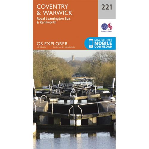 OS Explorer 221 - Coventry and Warwick Map