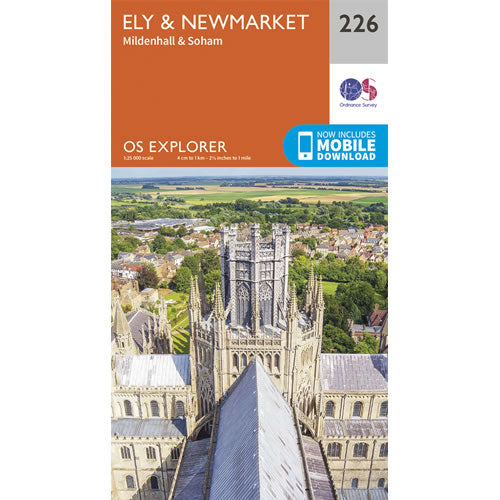 OS Explorer 226 - Ely and Newmarket Map