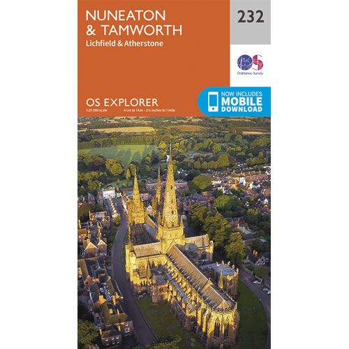 OS Explorer 232 - Nuneaton and Tamworth Map