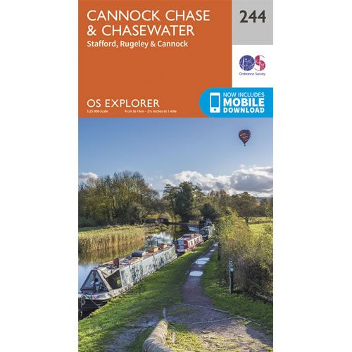 OS Explorer 244 - Cannock Chase map