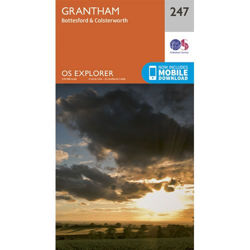 OS Explorer 247 - Grantham Map