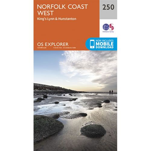 OS Explorer 250 - Norfolk Coast West Map