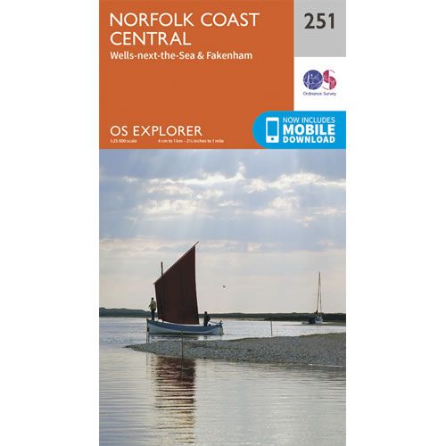 OS Explorer 251 - Norfolk Coast Central Map