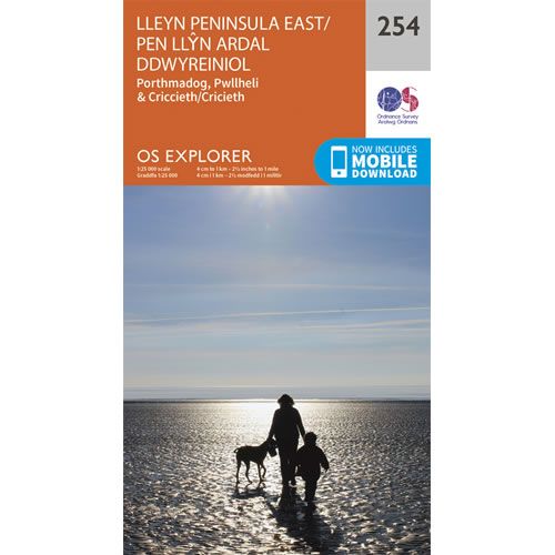 OS Explorer 254 - Lleyn Peninsula East Map