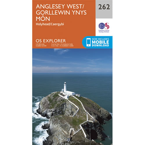 OS Explorer 262 - Anglesey West and Holyhead Map