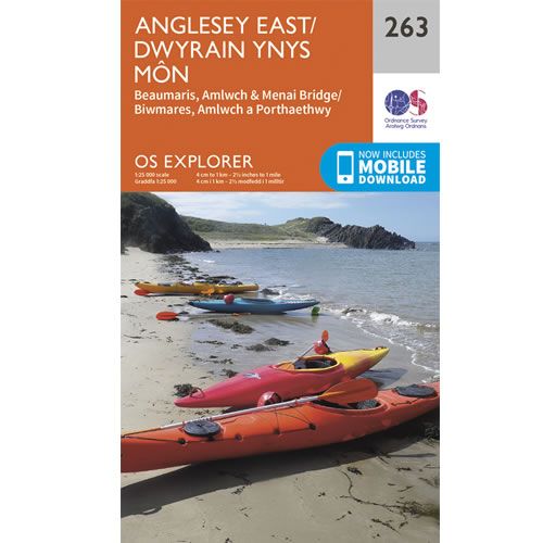 OS Explorer 263 - Anglesey East and Beaumaris Map