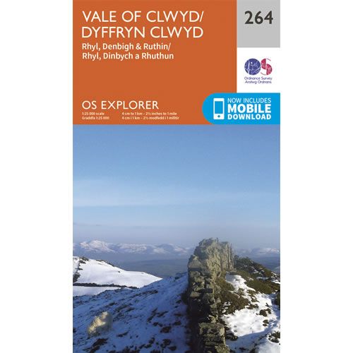 OS Explorer 264 - Vale of Clwyd Map