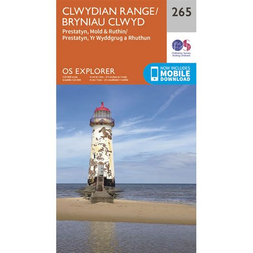 OS Explorer 265 - Clwydian Range Map