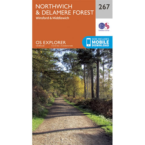 OS Explorer 267 - Northwich and Delamere Forest Map