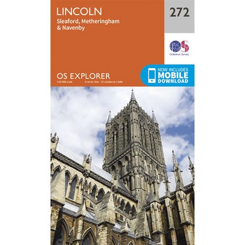 OS Explorer 272  - Lincoln and Sleaford Map