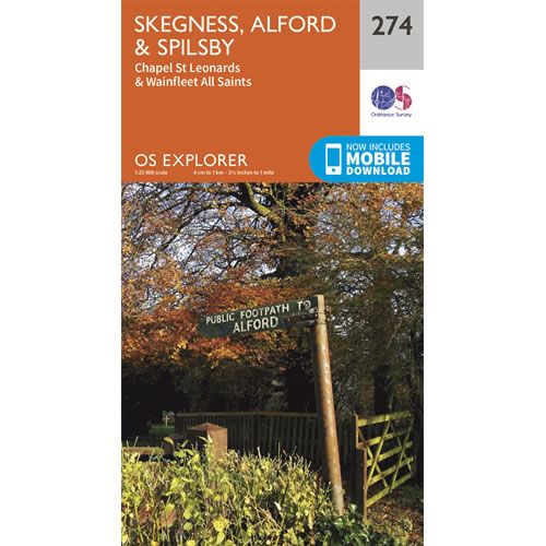 OS Explorer 274 - Skegness, Alford and Spilsby Map