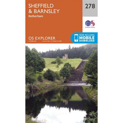 OS Explorer 278 - Sheffield and Barnsley Map