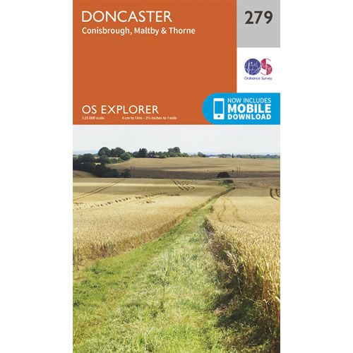 OS Explorer 279 - Doncaster and Conisbrough Map