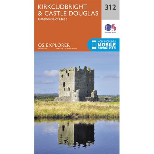 OS Explorer 312 - Kirkcudbright and Castle Douglas Map