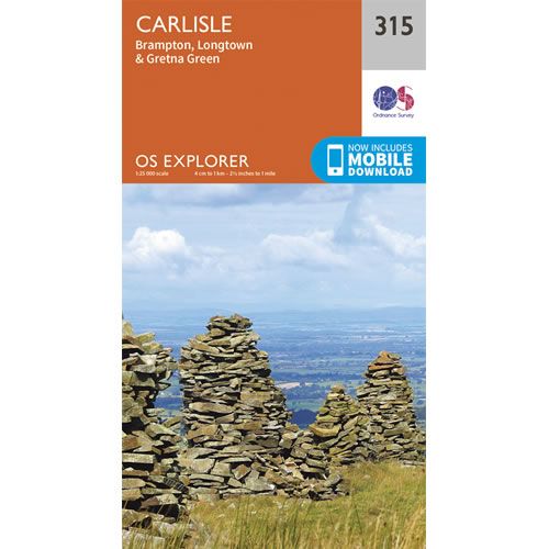 OS Explorer 315 - Carlisle and Brampton Map