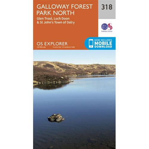 OS Explorer 318 - Galloway Forest Park North Map