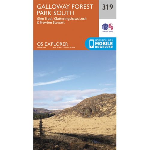 OS Explorer 319 - Galloway Forest Park South Map