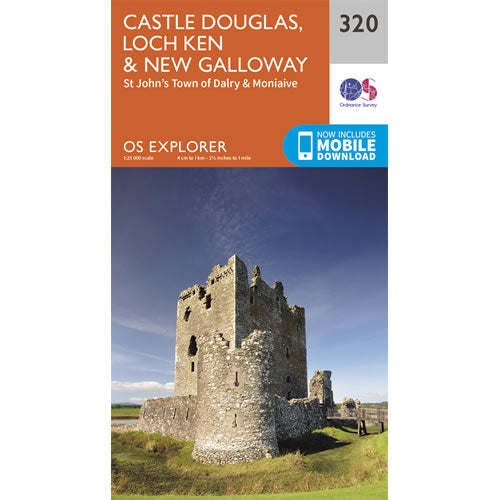 OS Explorer 320 - Castle Douglas Map