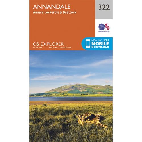 OS Explorer 322 - Annandale, Annan, Lockerbie and Beattock Map