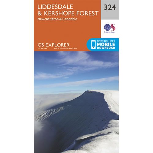 OS Explorer 324 - Liddesdale and Kershope Forest Map