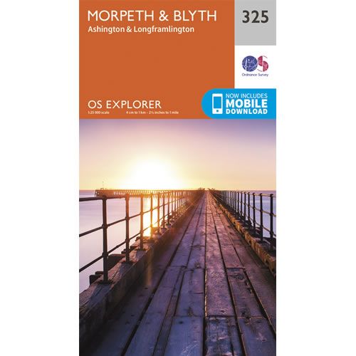 OS Explorer 325 - Morpeth and Blyth Map