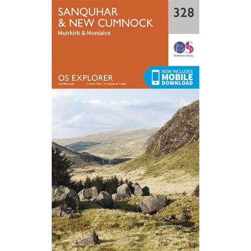 OS Explorer 328 - Sanquhar and New Cumnock Map