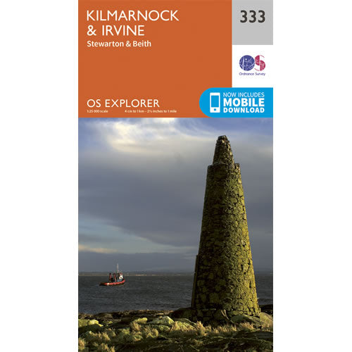 OS Explorer 333 - Kilmarnock and Irvine Map