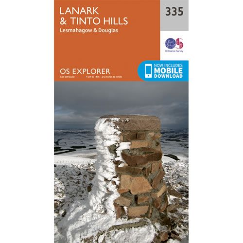 OS Explorer 335 - Lanark and Tinto Hills Map